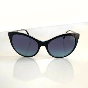 Tiffany & Co Women's Sunglasses Silver Diamond Point Black Blue TF4159 8274/9S
